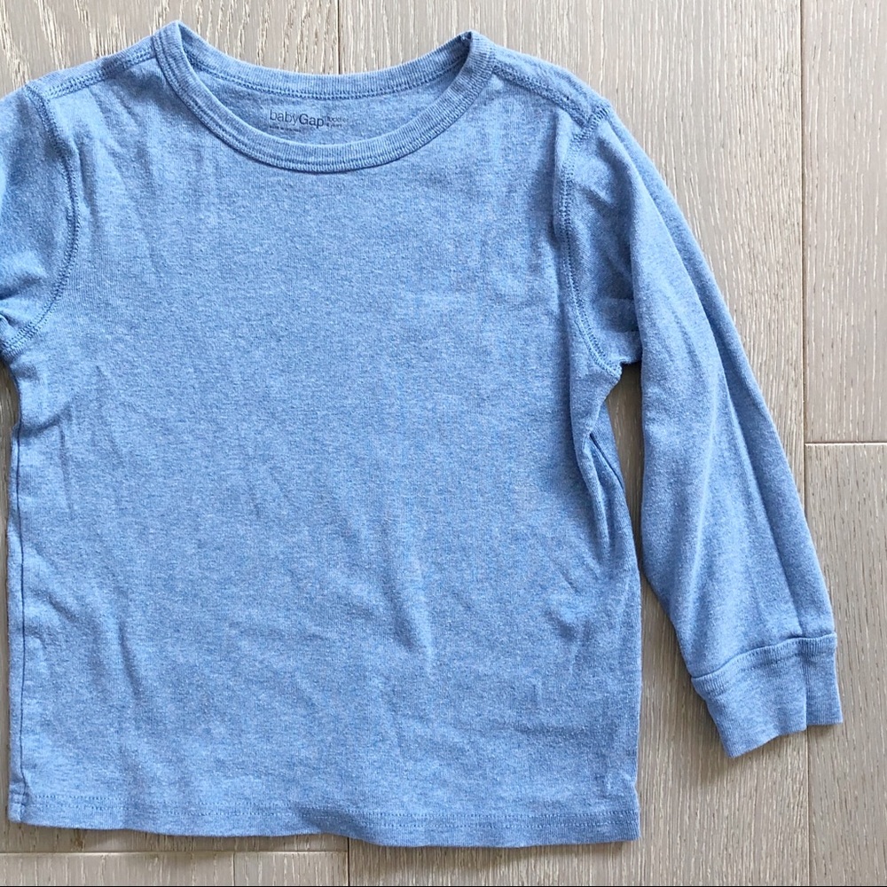 GAP Boys Top Size 4 Long Sleeve Boys Shirt Blue